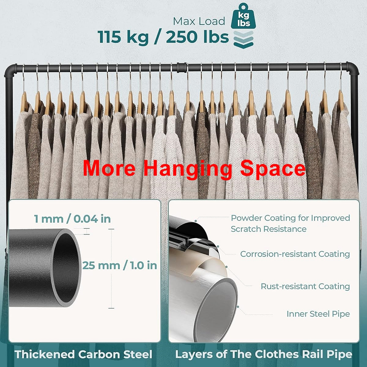 Metal Clothing Rack For Shop Clothes Display Stand With Balls Cloth Store Furniture Floor-to-ceiling clothes for home use Racks