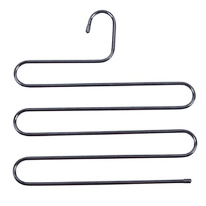 S-type Stainless Steel Clothes Pants Hangers Closet Storage Organizer For Pants Jeans Scarf Hanging Metal Pants Hanger