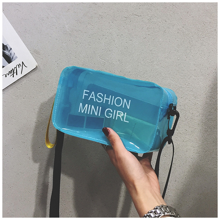 wholesale girls waterproof Mini Shoulder Bag Transparent PVC Handbags Women Clear Jelly Purse