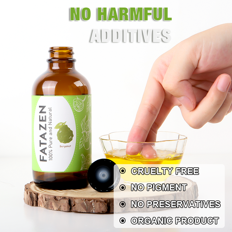 FATAZEN Privete Label 100% Pure Extract Natural Organic Bergamot Aroma Oil Premium Grade Fragrance Massage Oil Essential Oil OEM