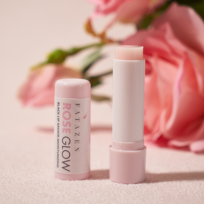 Private Label Lip Care Korean lip gloss tubes Organic Plant Rose Moisturizing   Fruit Vegan  Rose Sunscreen Lip Balm stick