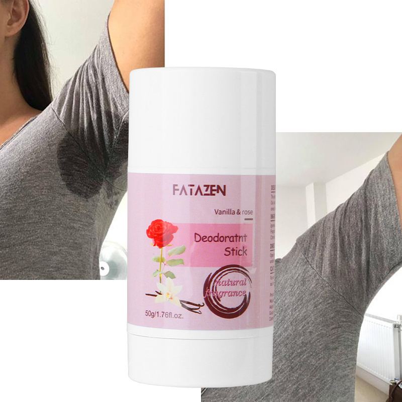 FATAZEN Vanilla & Rose Armpit Deodorant Stick For Women Natural Fragrance Prevent Sweat Antiperspirant Odor Balm Deodorant Stick