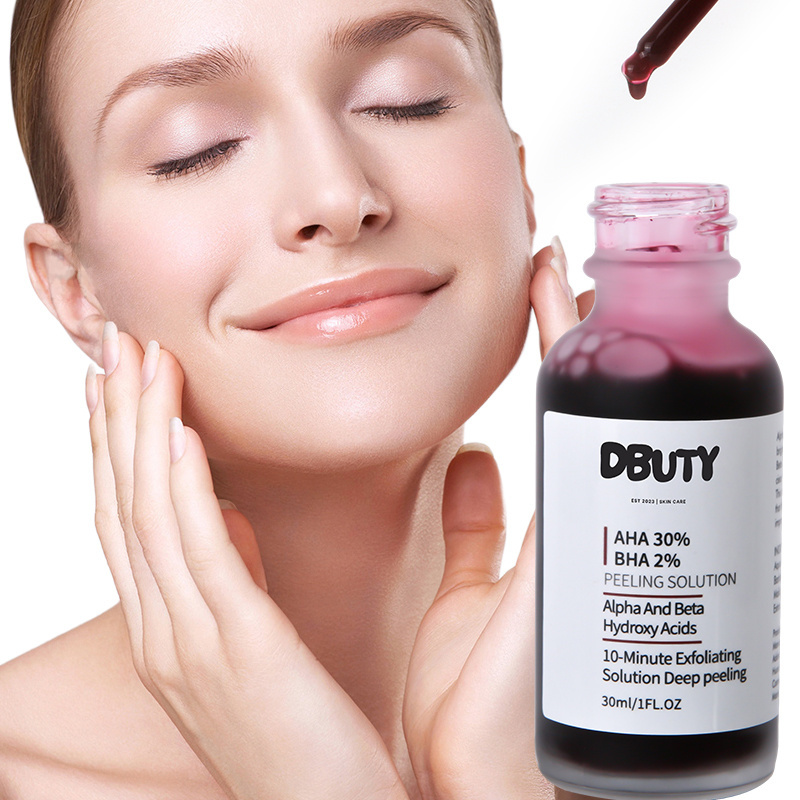 DBUTY Salicylic Acid 2% Solution AHA 30% + BHA 2% Essence For Face Peel Solution Facial Acne Treatment Serum Exfoliating Serum