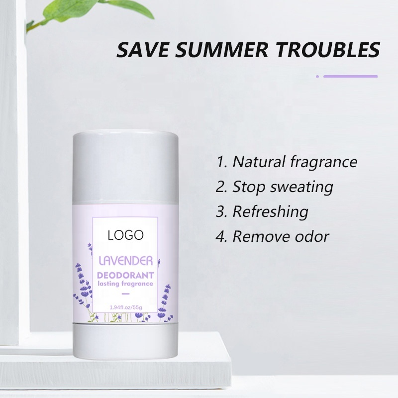 Private Label OEM Korean Skin Care Natural Cruelty Free 100 Natural Lavender Deodorant Aluminum-Free Deodorant Stick