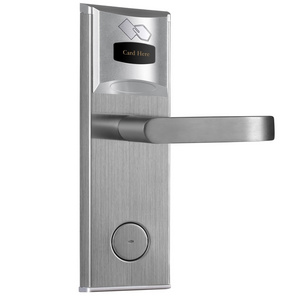 Smart Hotel Card Swiping Door Lock Mechanical Key Unlocking With Door Lock Management System Hotel Smart Door Lock