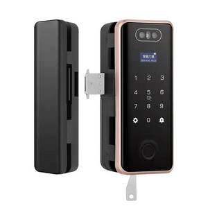 Fingerprint Smart Tuya App Digital Small Glass Sliding Door Lock Card Intelligent Keyless Door Lock