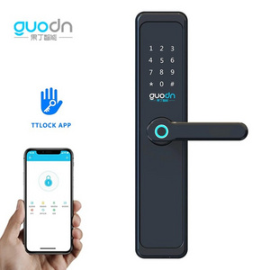 Smart Digital Electronic Security Door LORA Lock With Biometric Smart Fingerprint NB-IOT Locks Handles Key Card Smart Door Locks