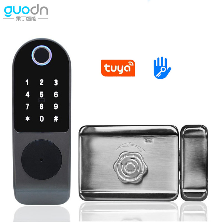 2023 GUODN high security anti-theft and waterproof smart lora lock Ttlock NB-IOT Tuya Wifi app key smart fingerprint door locks