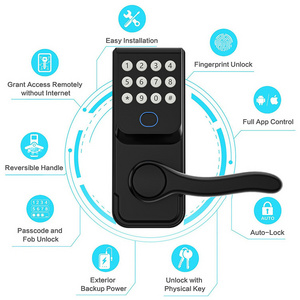 popular Alloy Biometric Lock ttlock App smart Door Lock Word Fingerprint Door Lock