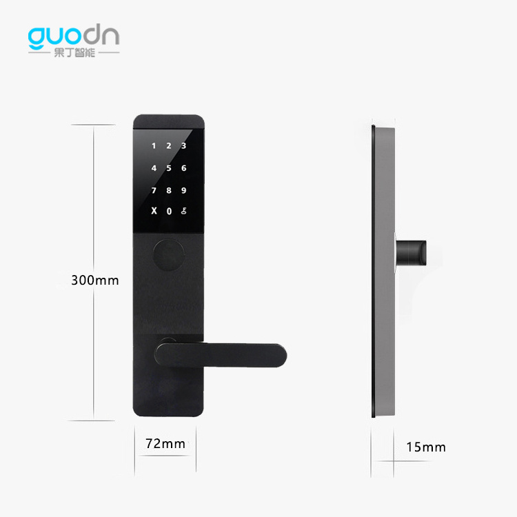 Customize Bathroom Silver Smart Lock Door Card Reader Key Apartment Intelligent Hotel Deadbolt Door Lock