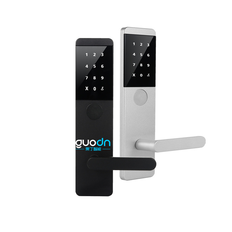 Customize Bathroom Silver Smart Lock Door Card Reader Key Apartment Intelligent Hotel Deadbolt Door Lock