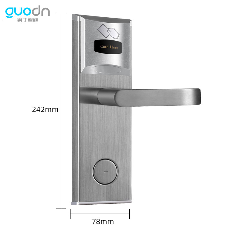 Stainless Steel Customize Bathroom Golden Smart Lock Door Card Reader Key Apartment Intelligent Hotel Deadbolt Door Lock