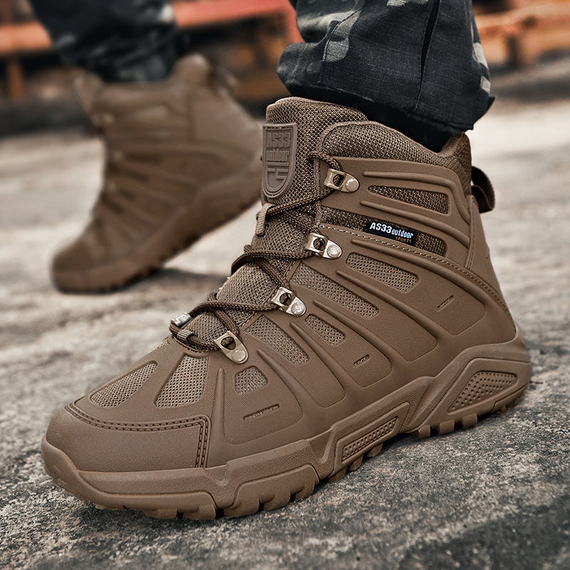 Men Tactical Shoes Lightweight Combat Boots Durable Outdoor Work Boots for Men