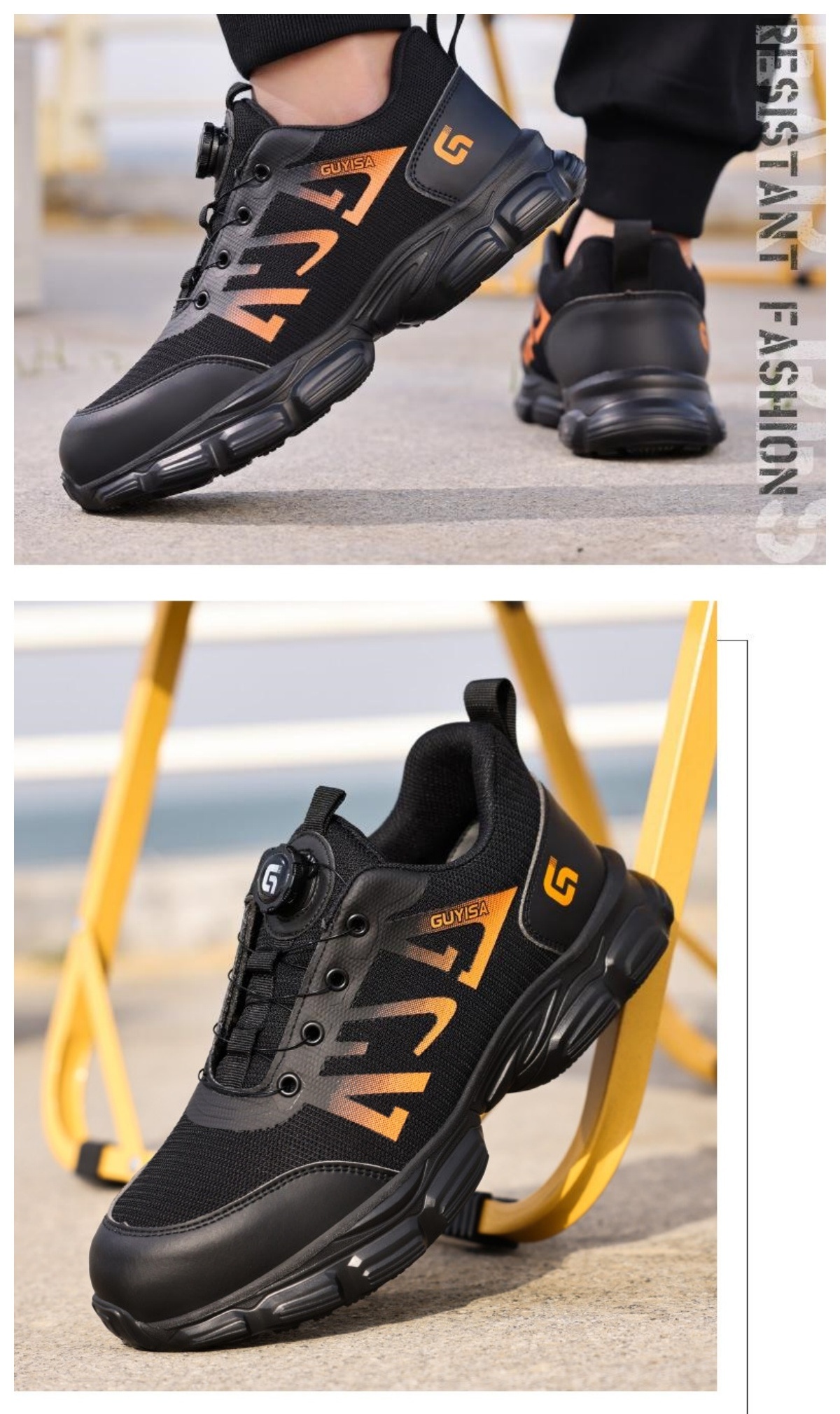 New Functional Lightweight Men Work Shoes Anti-smashing and Anti-puncture Steel Toe Safety Shoes