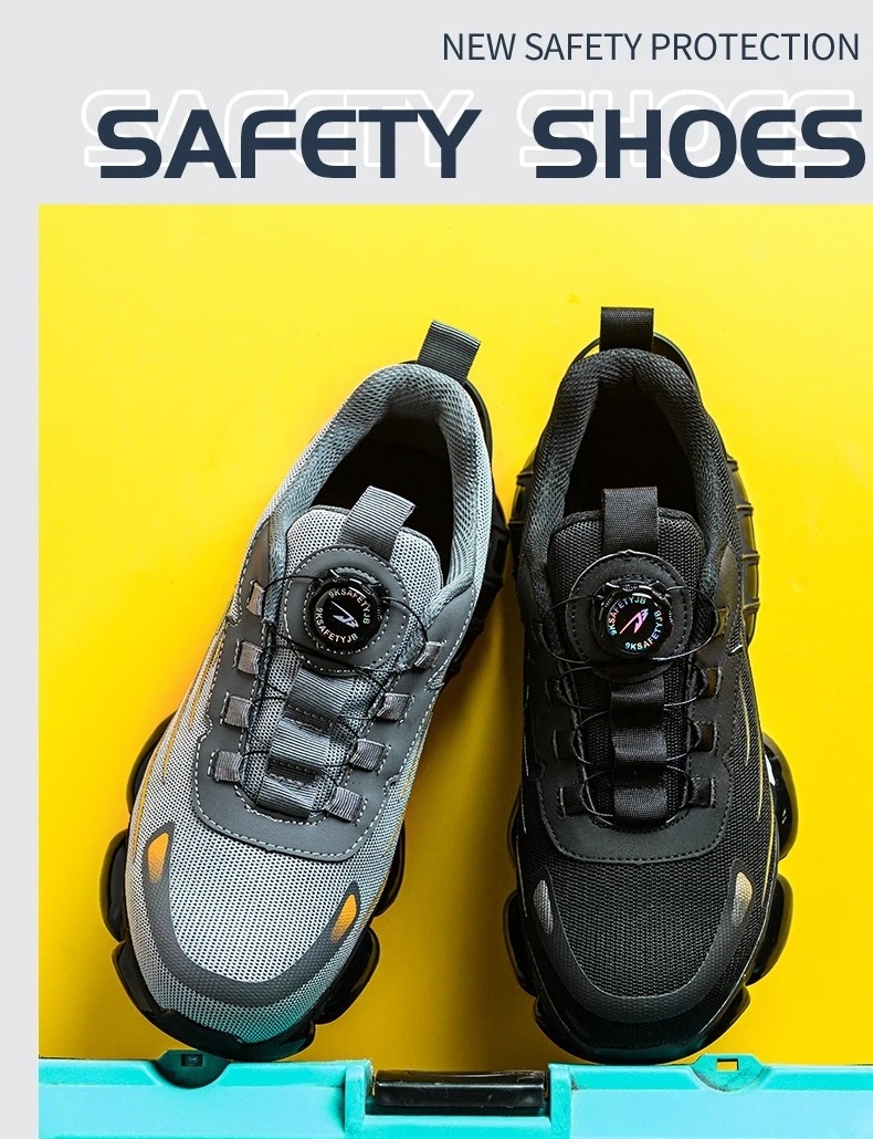 New Safety Shoes Men Anti-smash Anti-puncture Work Shoes Fashion Men Sport Shoes Security Protective for Men