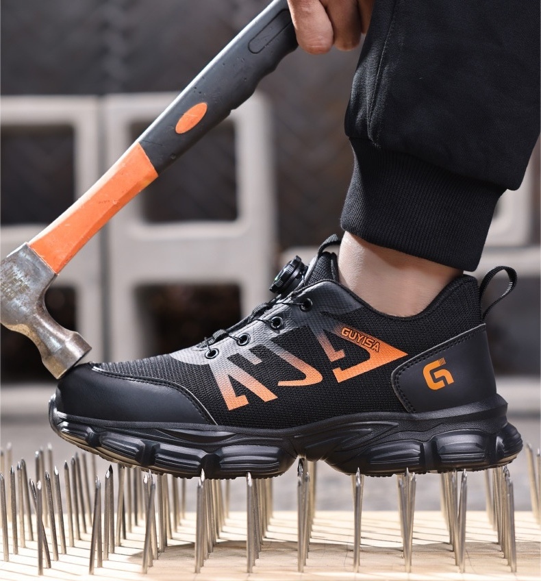 New Functional Lightweight Men Work Shoes Anti-smashing and Anti-puncture Steel Toe Safety Shoes