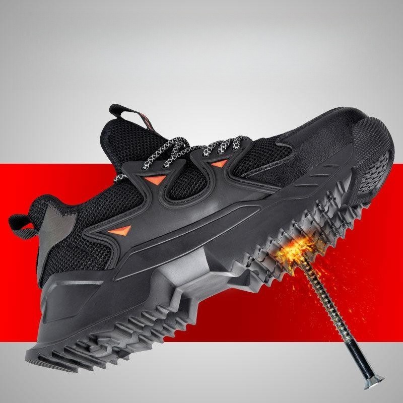 Work Boots Safety Shoes Men Steel Toe Puncture-Proof Sneakers Male Footwear Shoes Adult Work Shoes