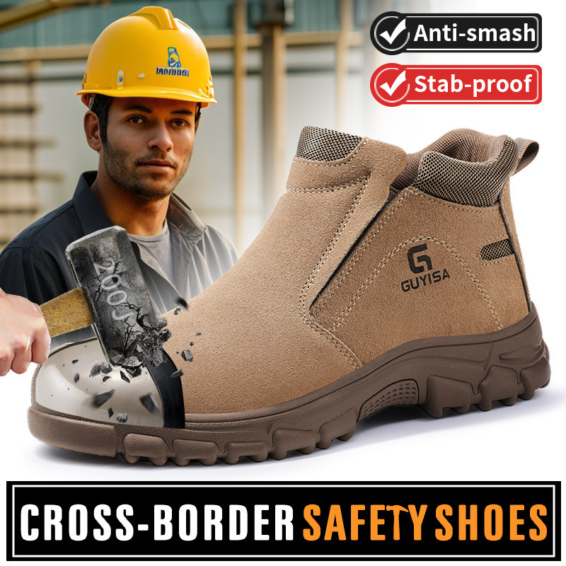 Safety Welding Shoes For Welder Lightweight Steel Toe Work Shoes Safety Man Industrial Leather Safety Shoes