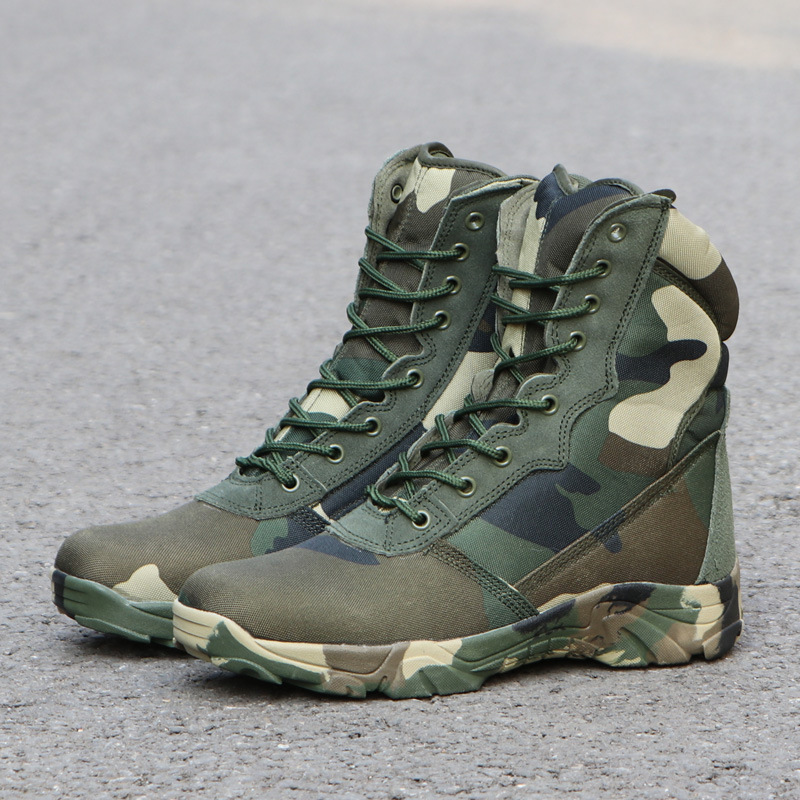 Camouflage Tactical Boot Desert Jungle Combat Men Boots Safety Shoes High Boot