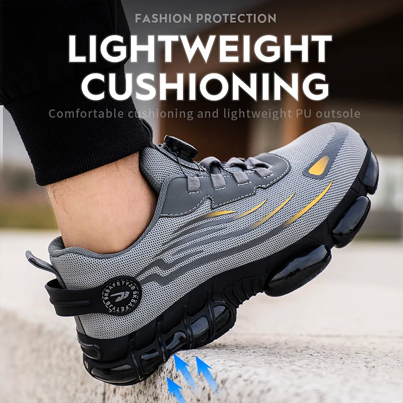 New Safety Shoes Men Anti-smash Anti-puncture Work Shoes Fashion Men Sport Shoes Security Protective for Men