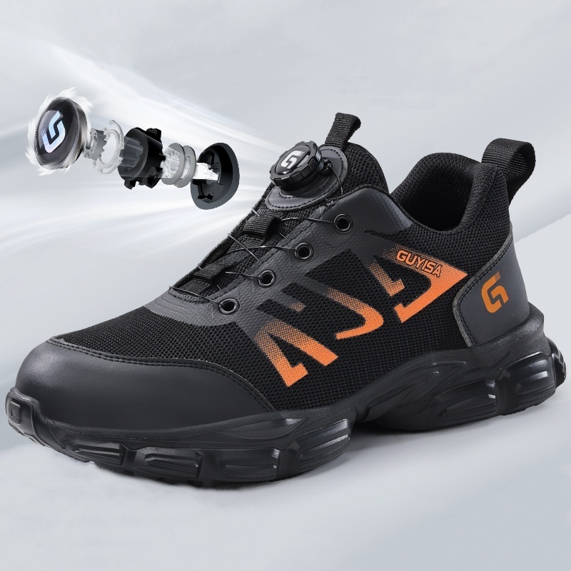 New Functional Lightweight Men Work Shoes Anti-smashing and Anti-puncture Steel Toe Safety Shoes