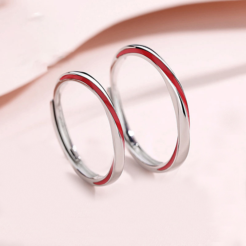 Fashion Women Men S925 Silver Gold Plated Mobius Endless Love Finger Ring for Engagement Party Wedding Ring Jewelry