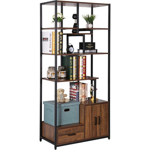 Design Metal Frame Coat Rac Rustic Brown Furniture Stylish Sturdy Wooden Coat Rac