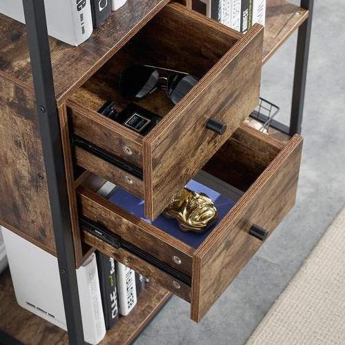 Container can hold more than 2,000 display shelf  craft show living room  bedroom 4 tier wood metal bookcase bookshelf