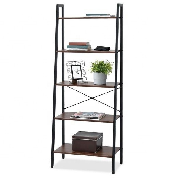 Hot Sales bookcase home slant rack  living room wooden metal craft wall  display shelf  bookshelf wood bookshelves