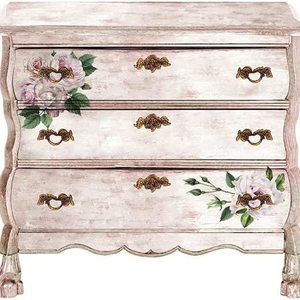 Rub On Furniture Transfers DELICATE ROSES Furniture Decals Transfer Flowers