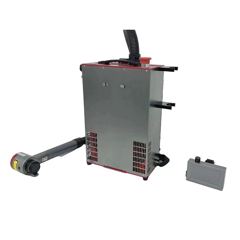 Portable laser rust removal machine oil dust paint laser wood paint remover 100W backpack pulse laser cleaning machine