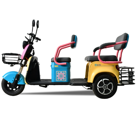 Three Wheels Electric Passenger Tricycle Enjoy Leisure Time Seat Foldable Electric Pedicab