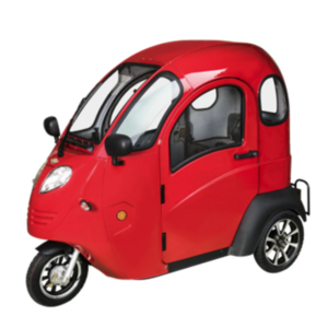 China Cheap price adults three-wheel three-seat mini fully enclosed  electric tricycle passenger scooter car for sale