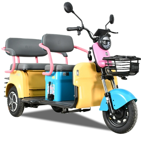 Three Wheels Electric Passenger Tricycle Enjoy Leisure Time Seat Foldable Electric Pedicab