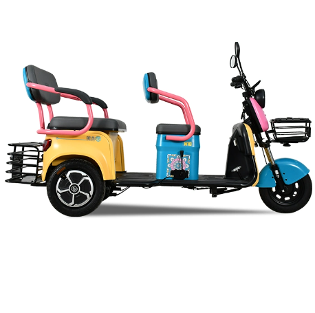 Three Wheels Electric Passenger Tricycle Enjoy Leisure Time Seat Foldable Electric Pedicab