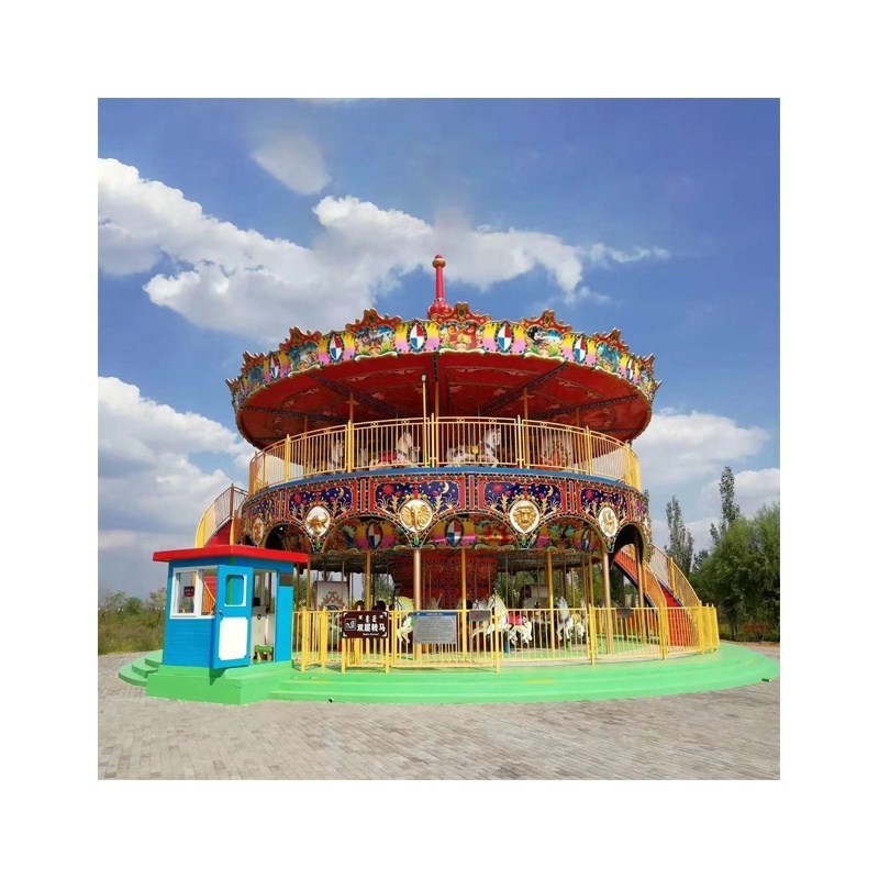 Guohui Top sale carousel horse rides kids park best price of merry go round carousel for sale