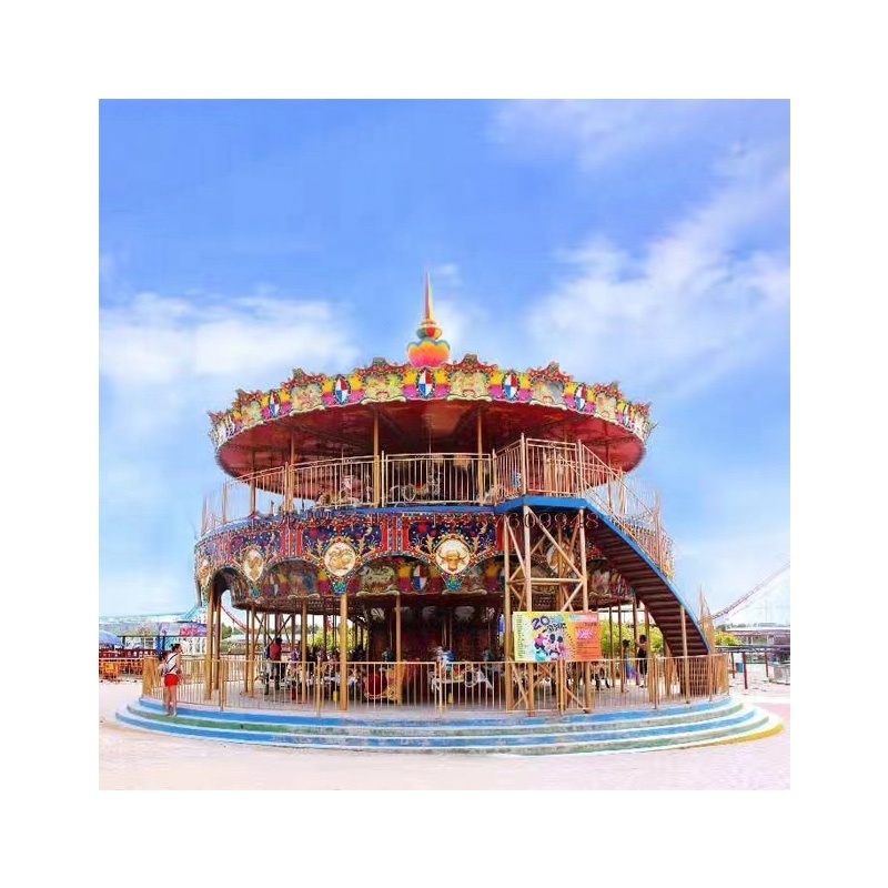 Guohui Top sale carousel horse rides kids park best price of merry go round carousel for sale