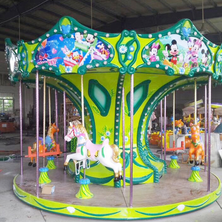 12 seats high quality beautiful popular kids merry go round customized carousel horse for sale