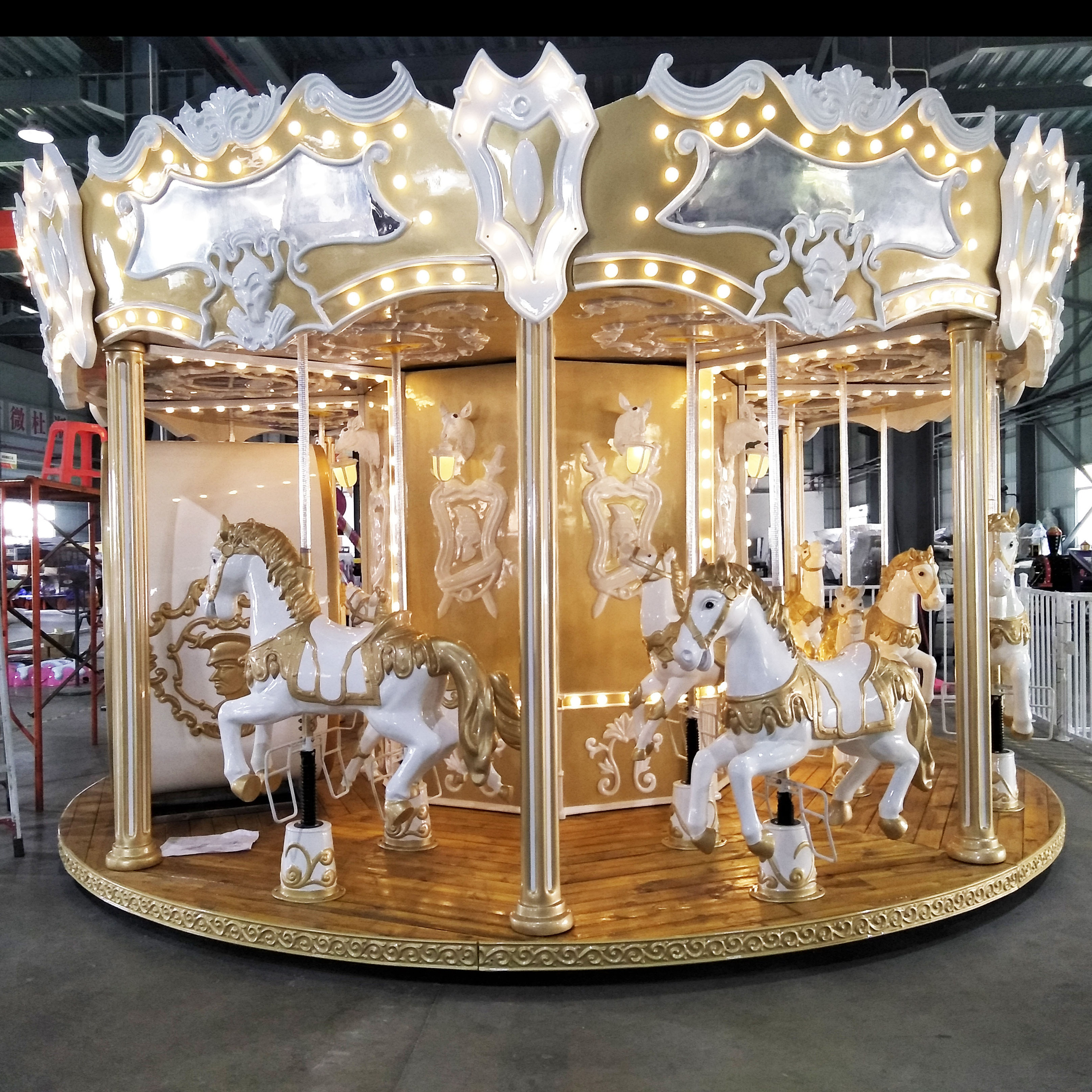 Shopping Mall Ride Amusement machine Small Carousel Merry Go Round ride For Sale