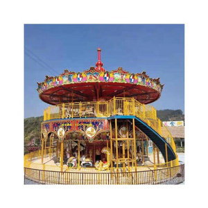 Guohui Top sale carousel horse rides kids park best price of merry go round carousel for sale