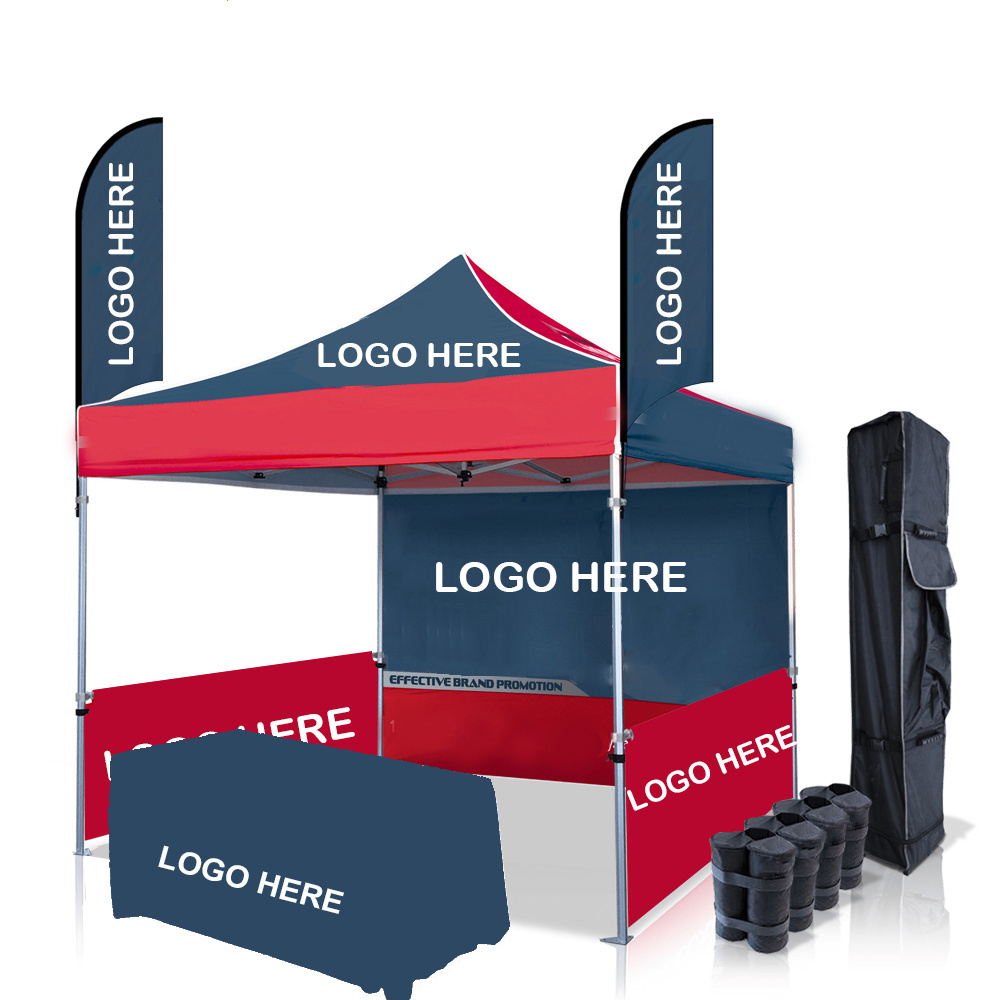 Promotional Small Size Retractable Canopy Waterproof 10x10ft 3x3m Pop up Outdoor Tent For Custom Wholesale