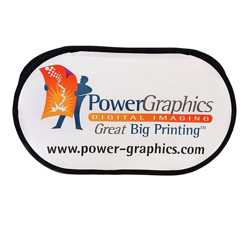 Outdoor A Frame Pop Up Banner Custom Curved Side Court Banner Double Sided Printing Banner with Stand Portable Display