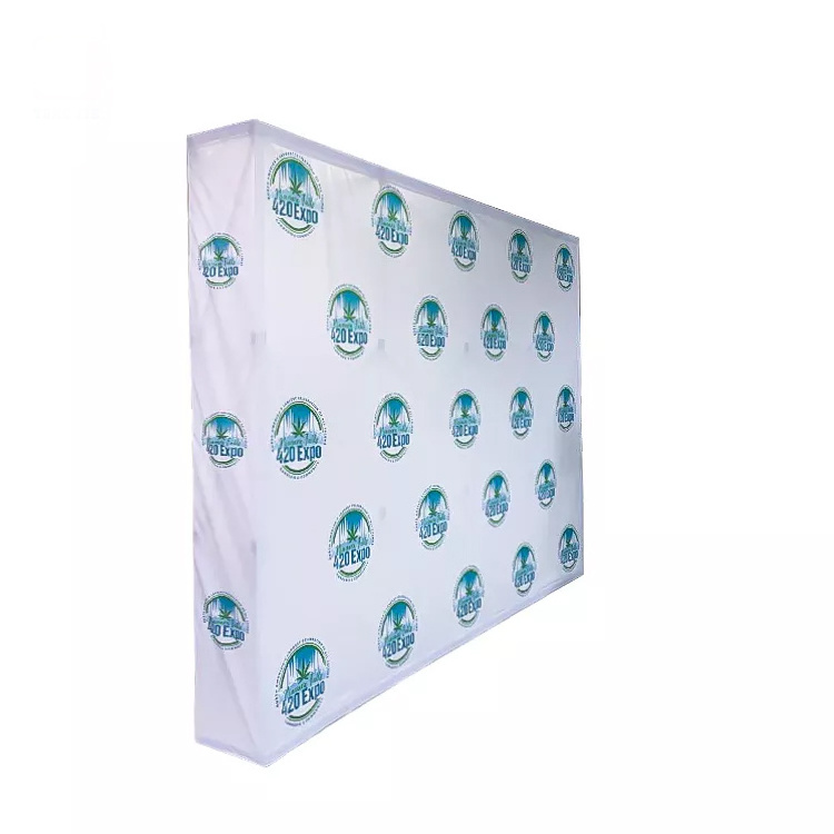 Pop Up Exhibition Portable Trade Show Fabric Display Printed Display Racks Pop Up Back Wall Booth Display Stand