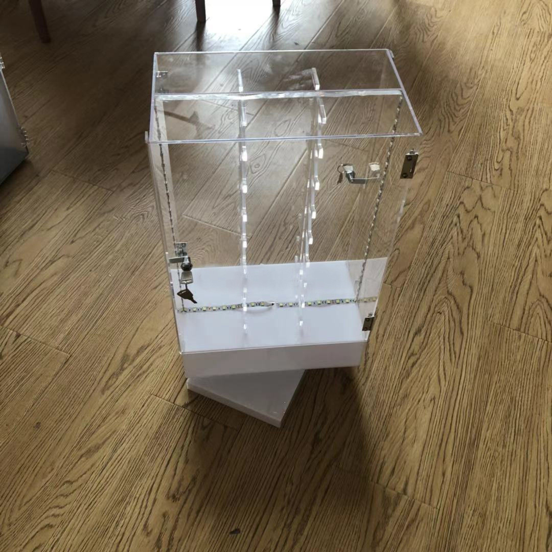 Two Sides Rotating Acrylic Knife Display Case