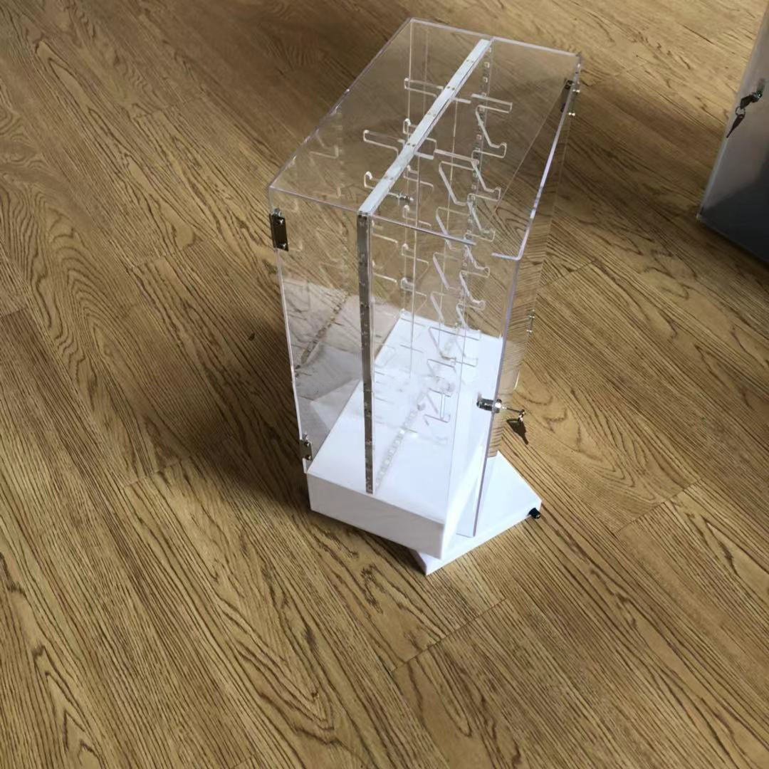 Two Sides Rotating Acrylic Knife Display Case