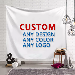 Colorful Digital Printing Wall Hanging Banner Home Decor Logo Printed Tapestry Blanket Custom Tapestry