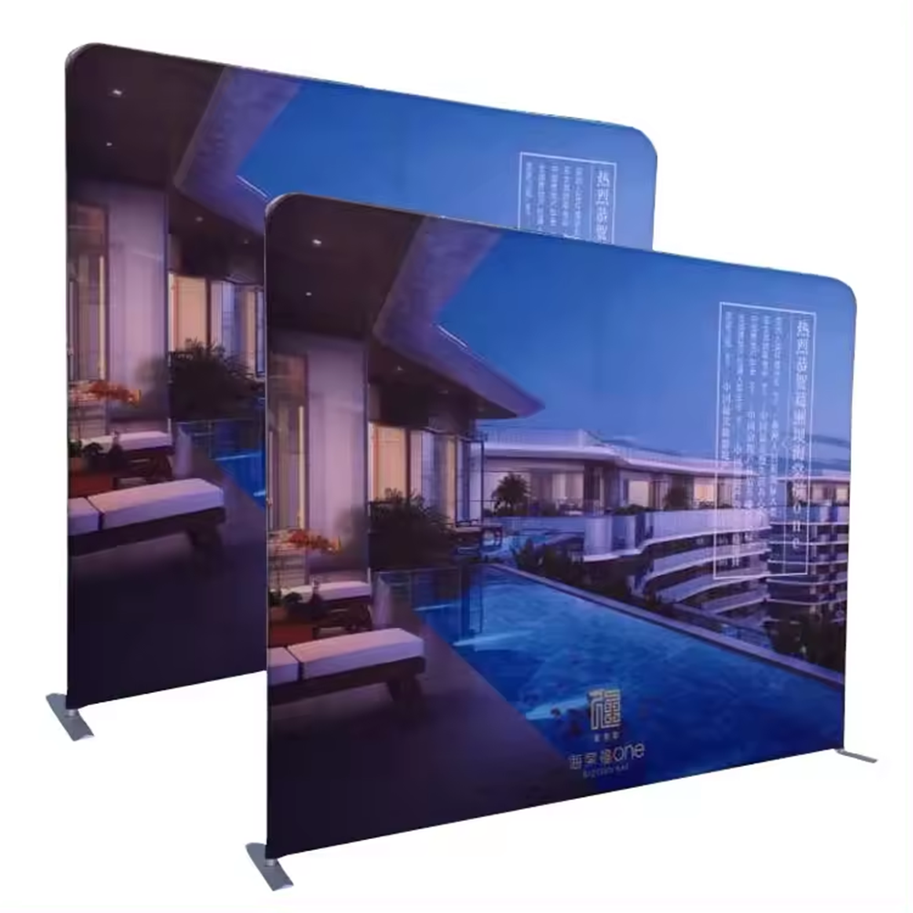 Trade Show Booth Stand Commercial Waterproof Sport Promotion Fabric Backdrop for Campaign