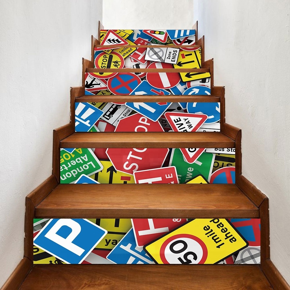 Self-Adhesive Stairs Risers Stickers Vinyl Wall Sticker