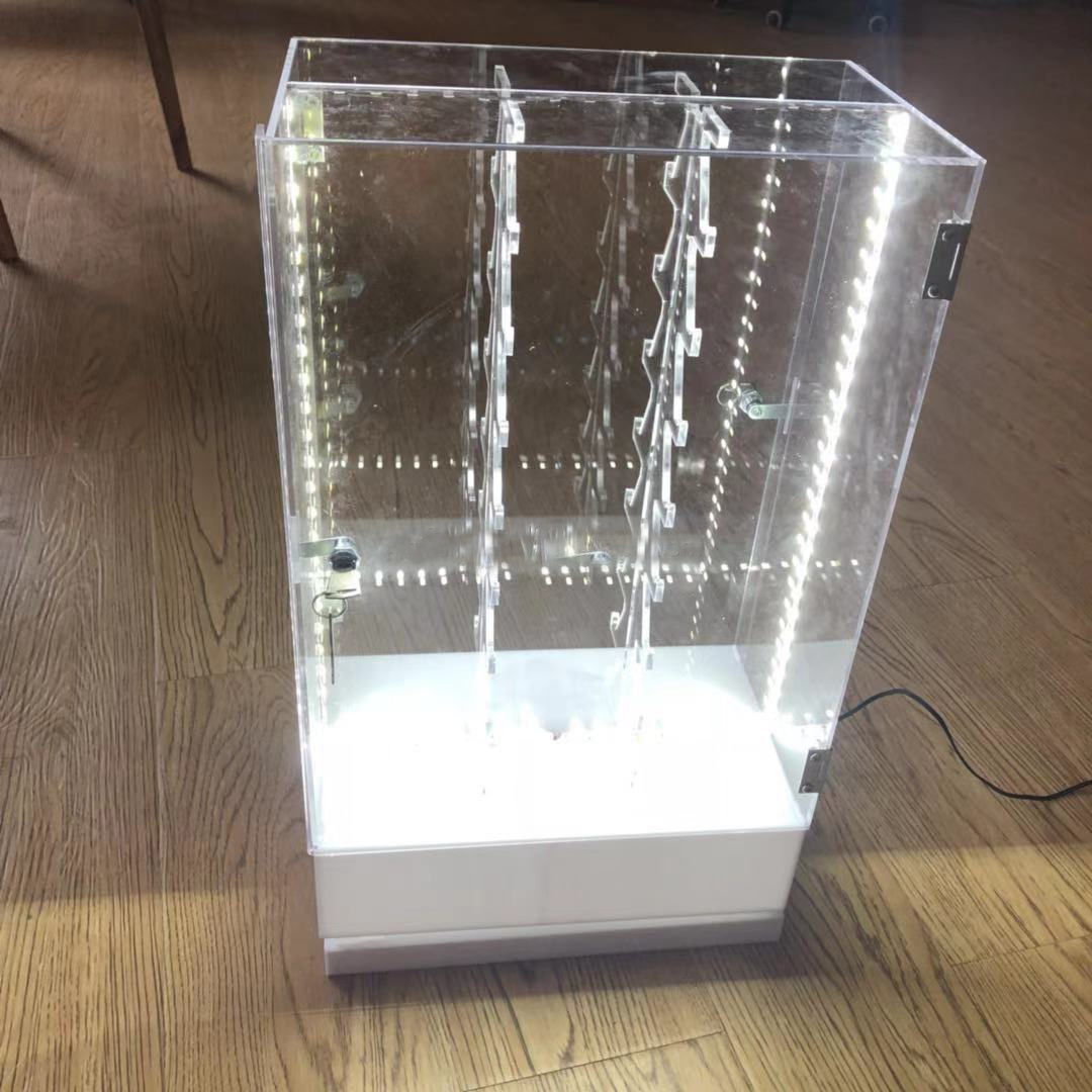 Two Sides Rotating Acrylic Knife Display Case