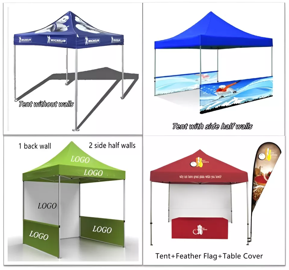 Promotional Small Size Retractable Canopy Waterproof 10x10ft 3x3m Pop up Outdoor Tent For Custom Wholesale